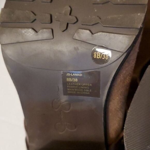 Jessica Simpson Tall Leather Heeled Boots Square Toe Lanasi Women's WOMAN'S 8 B - Picture 11 of 16